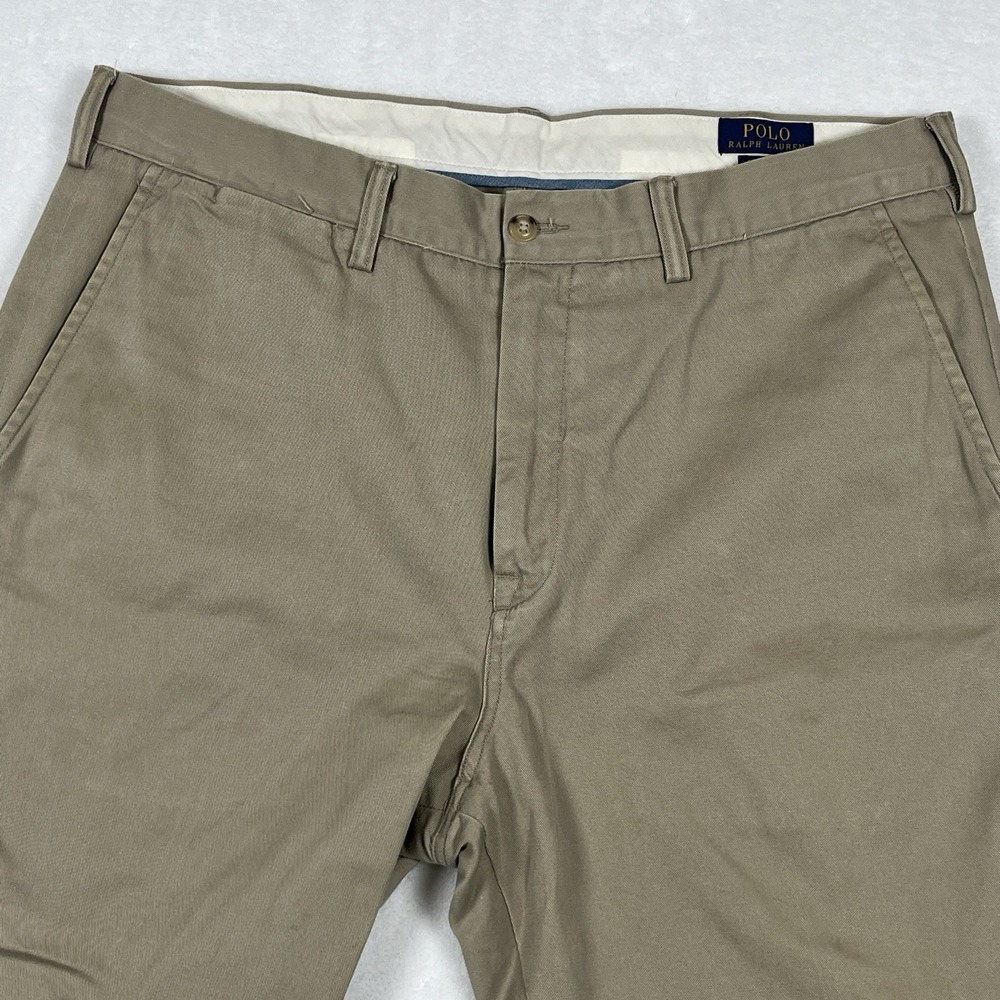 Polo Ralph Lauren Mens Classic Fit Chino Pants 36x32 Khaki Stretch Casual READ